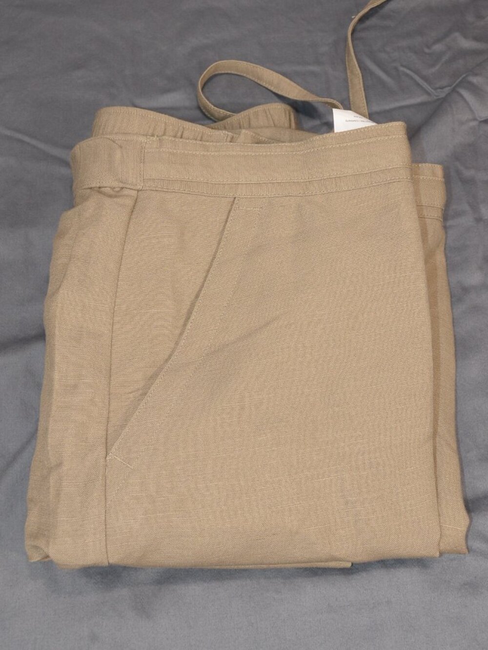 Cubavera Casual Drawstring Pants -- Linen Blend -- Cocoa Size XL